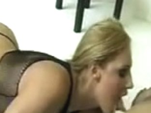 Big Ass Blonde In Femdom Rimjob With A Guy