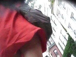 Lady In Red Reveals Her Private Parts On The Street