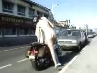 Naked On A Motorcycle