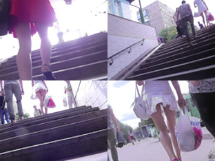Hot Upskirt Porn With Amateur Blonde In A Public Place
