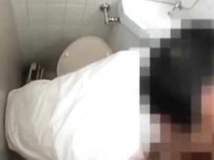 Horny Japanese Lovers Had Rough Shagging In A Toilet