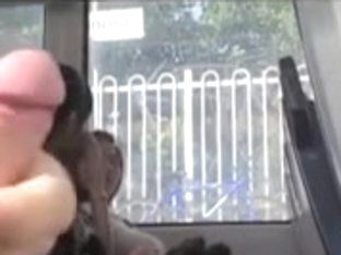 Sweet Girls Pretend Not To See Man Wank Cock In The Bus