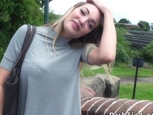 Busty Blonde Brit Licked And Fucked Outdoor