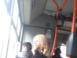 Spy Blonde In Bus Romanian