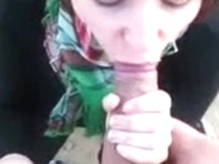 Adorable German Wench Having Her First Outdoor Blowjob Experience