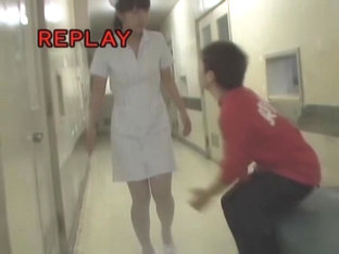 Kinky Dude Does Panty Sharking To The Pretty Japanese Nurse