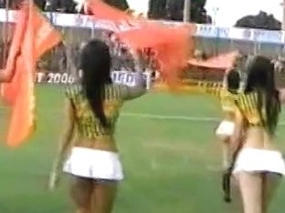 Cheerleader Bitches In Explicit Clothing Candid Video