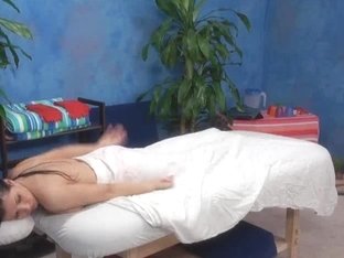 Bustyteen Enticed On Massage Table