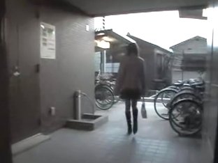 Girl On The Bike Gets Out Of Her Panty