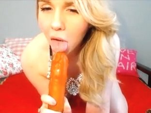 Hot Golden-haired Sweetheart Can't Live Without Biggest Dildos