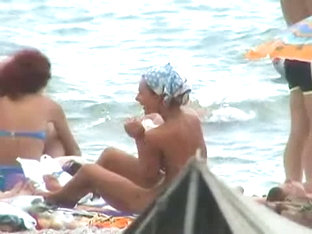 Buxom Nude Beach Babes Flaunt Their Jugs Before A Hidden Camera