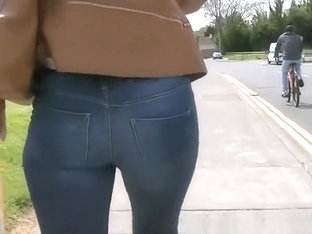 Woman In Tight Jeans Nice Ass