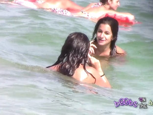 Two Italian Girls Playing Under The Water