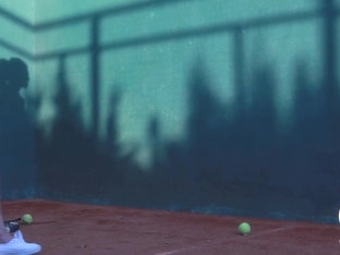Kristiy Leonie In Tennis Court
