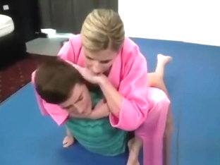 Mom Teaches Jiu-jitsu To Her Son