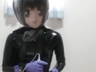 Kigurumi Beauty In Latex And Breathplay With Sex Toy