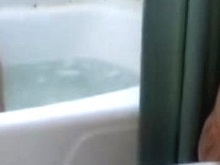 Old Lady Is Taking A Bath On Hidden Camera By A Voyeur