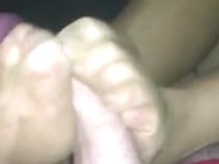 Hand And Footjob With Cum On Nylons