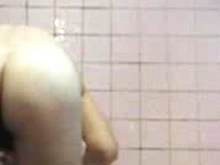 Old Woman Caught In The Shower On A Hidden Camera