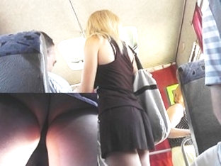 Angels Hawt Butt Upskirt Closeup On The Bus