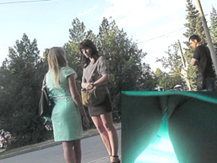 Young Chick In Sexy Tight Skirt Appears In Xxx Upskirt
