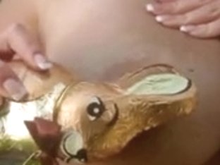 Angela White - Easter Bunny Covers Her Milk Sacks With Chocolate