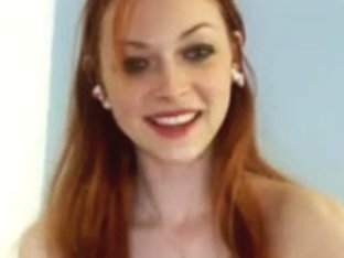 Redhead Hottie Plays On A Webcam