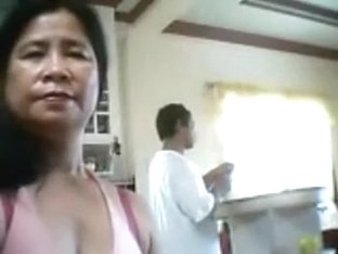 Random Concupiscent Filipino Lady Wanted To Flash Her Large Milk Cans