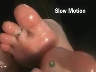 Slow Motion Footjob