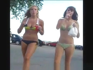 Young Bikini Chicks With Some Ice Creams