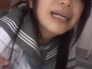 Rina Itou nice Asian teen in school uniform is a naughty girl