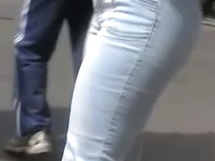 Candid Sexy Ass In Tight Jeans On The Street