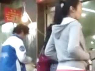 Nice Jap Butt In Tight Pants Caught In A Street Candid Video