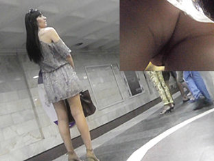 Adorable Dame Tries To Hide Thong In Best Upskirt Ever
