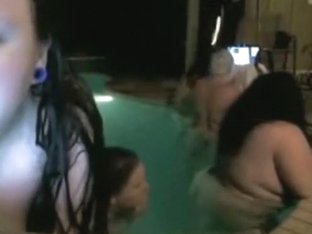 Fat Girls Skinny Dipping Pool Party