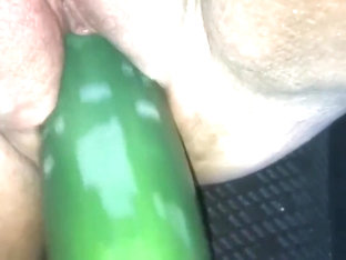 Fucked My Pussy In Parking Lot W/ Cucumber —creampie