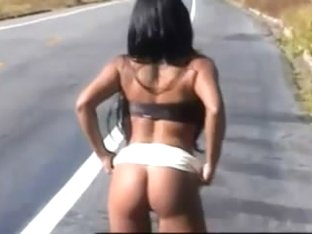 Sexy Angel 1st Time Doing Flashing On The Road