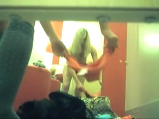 Petite Blonde Shaking Her Small Tits In Fitting Room