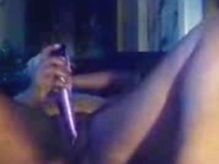Fleshy Ebony Shoves Dildo In Her Cunt Before Being Nailed