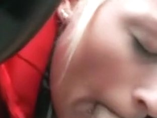 Wicked golden-haired doxy sucked me in a car