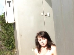 Shameless Teen Lucy Masturbating Outdoors