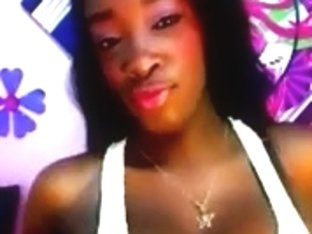 Gorgeous Ebony Chick Flashing Her Big Boobs On Camera