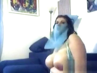 Fat Arab Shows Off Her Large Breasts