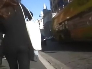 Nice-looking Playgirl With Precious Booty Walking Down The Street