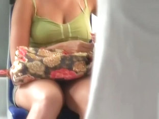 A Super Sexy Blonde Gets Upskirt Shots By A Voyeur On The Bus And Beyond