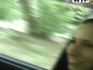 Giving Wild Blowjob In The Car Delights Sexy Yulia