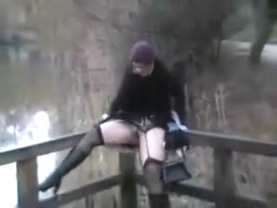 Crazy Girl Tries To Sit On A Pole