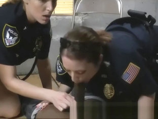 Criminal Made To Give Big Black Cock To Sex Mad Milf Policewomen