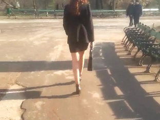 Spy Sexy Teens Skirt And Feet Romanian