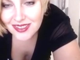 Blond Mature Milf Tease On Web Cam Black Lingerie